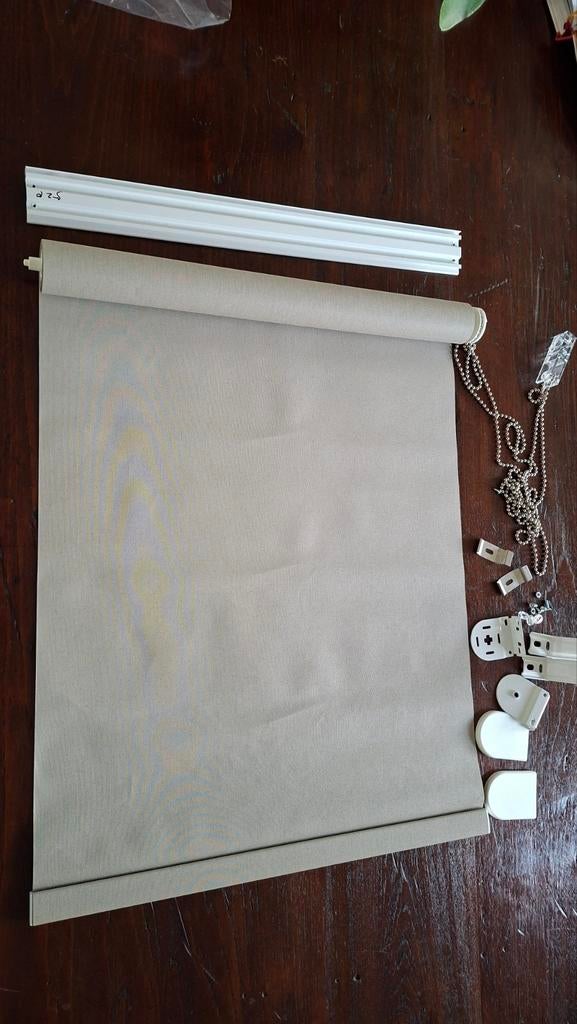 Rolgordijn - Zandkleur - Ongebruikt, Grijs, 100 tot 150 cm, Nieuw, Modern
