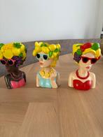 3 Stuks Plantenbakken Dames met Fruit, Ophalen, Gebruikt, Kunststof