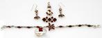 Schitterende Sterling Zilver & Granaat Juwelen Set, Sieraden, Tassen en Uiterlijk, Antieke sieraden, Verzenden, Zilver, Overige typen