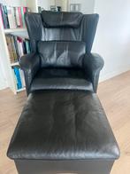 DeSede DS23 Living zwart leren design fauteuil., Huis en Inrichting, Fauteuils, Ophalen, Gebruikt, DeSede DS23, zwart leer,, 50 tot 75 cm
