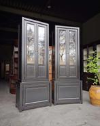 Set franse vitrinekasten | Hoge zwarte buffetkasten #2485, Huis en Inrichting, Kasten | Buffetkasten, Niet ingevuld, 200 cm of meer