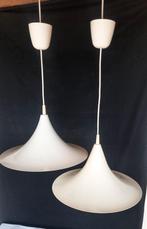 Vintage heksenhoed/trompet hanglampen, lees de beschrijving, Huis en Inrichting, Ophalen of Verzenden, Zo goed als nieuw, Minder dan 50 cm