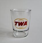 Vintage drinkglas TWA logo, Ophalen of Verzenden, Zo goed als nieuw, Overige typen