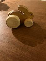 BAJO houten huppel konijn haas op wielen massief hout, Kinderen en Baby's, Speelgoed | Houten speelgoed, Ophalen of Verzenden
