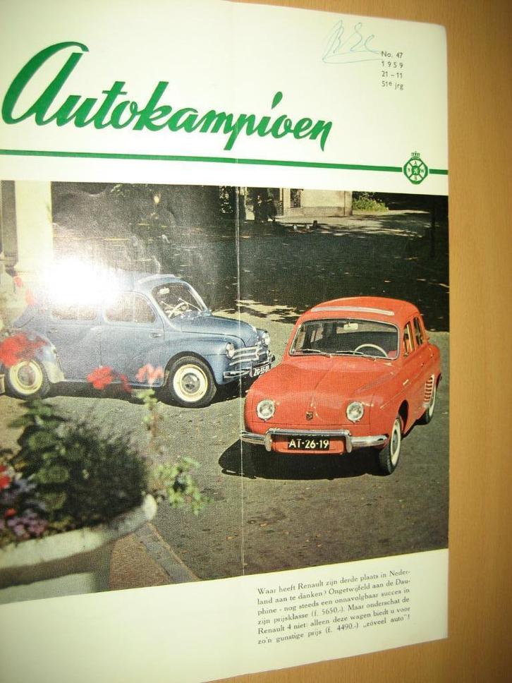 AK 1959 47 Renault 4 Dauphine NSU Prinz II  Moskvitch ZIL111, Boeken, Auto's | Folders en Tijdschriften, Gelezen, Overige merken
