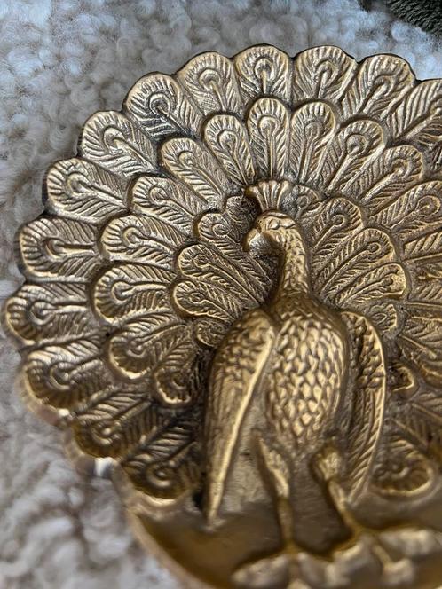 À la schaaltje Pauw - Messing goud., Huis en Inrichting, Woonaccessoires | Overige, Nieuw, Verzenden