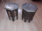 2 X Marokkaanse bijzettafels, Huis en Inrichting, Tafels | Bijzettafels, Minder dan 55 cm, Gebruikt, Rond, Ophalen