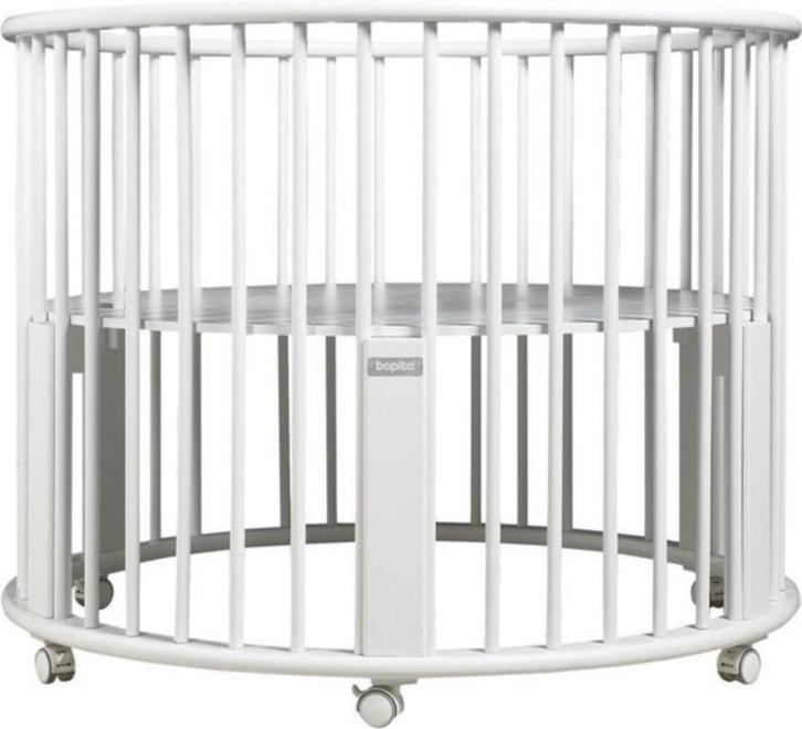 Bopita box rond wit, Kinderen en Baby's, Boxen, Gebruikt, Rond, In hoogte verstelbaar, Boxkleed, Wieltjes, Ophalen