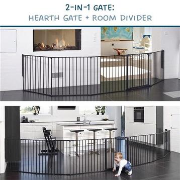 BabyDan roomdivider xxl zwart 350cm + wandbeslag (babyhekje) beschikbaar voor biedingen