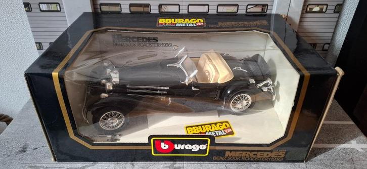 1.18 mercedes-benz 500k roadster, Hobby en Vrije tijd, Modelauto's | 1:18, Zo goed als nieuw, Auto, Bburago, Ophalen of Verzenden