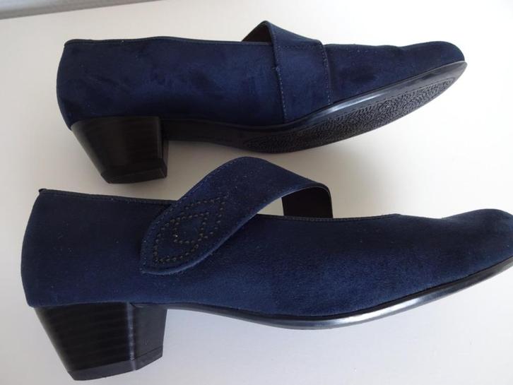 Schoen met wreefband, d.blauw, 40 H, als nieuw, Kleding | Dames, Schoenen, Zo goed als nieuw, Instappers, Blauw, Ophalen of Verzenden