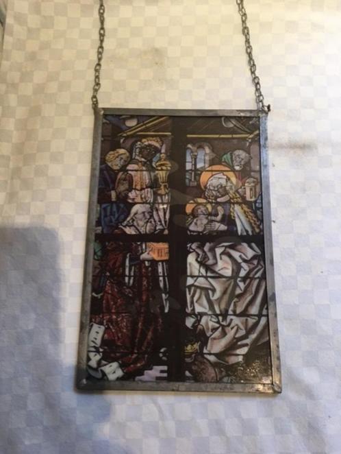 TE KOOP: Glas in loodraam: “De Drie Wijzen”, Huis en Inrichting, Woonaccessoires | Wanddecoraties, Gebruikt, Ophalen of Verzenden