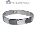 Rvs heren armband 20.5 cm staal sieraden RVS Zilver mannen