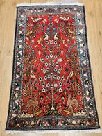 Vintage handgeknoopt perzisch tapijt ghom 125x72, 50 tot 100 cm, 100 tot 150 cm, Gebruikt, Rechthoekig