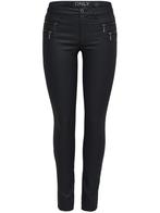 ONLY Olivia gecoat zwart broek jeans met ritsdetails maat M, Nieuw, Lang, Maat 38/40 (M), Ophalen of Verzenden