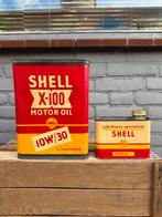 Vintage Shell X-100 Motorolie Blik 5 Liter, Verzamelen, Ophalen of Verzenden, Gebruikt, Auto's