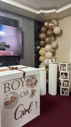 Gender Reveal box, Hobby en Vrije tijd, Feestartikelen | Verhuur, Ophalen, Zo goed als nieuw, Geboorte of Huwelijk