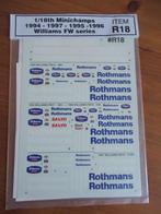 Williams FW series decal sets (F1 Specialties 1/18), Overige merken, Auto, Groter dan 1:32, Nieuw