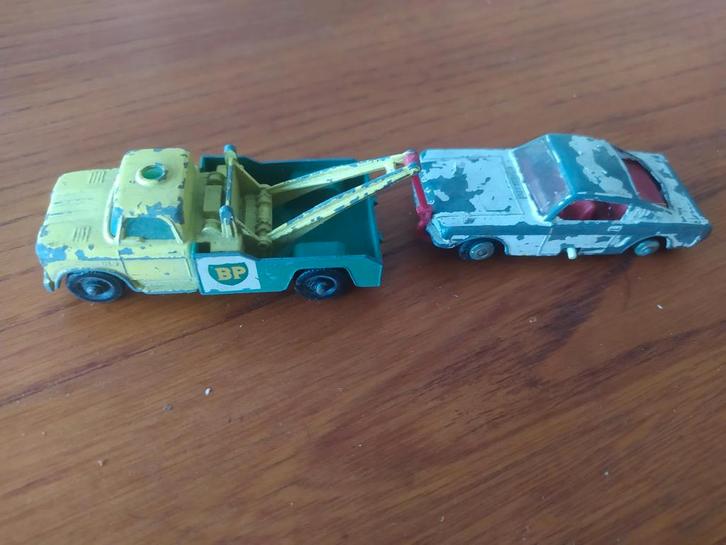 Vintage Matchbox Dodge Wreck Truck & Mustang, Antiek en Kunst, Antiek | Speelgoed, Ophalen of Verzenden