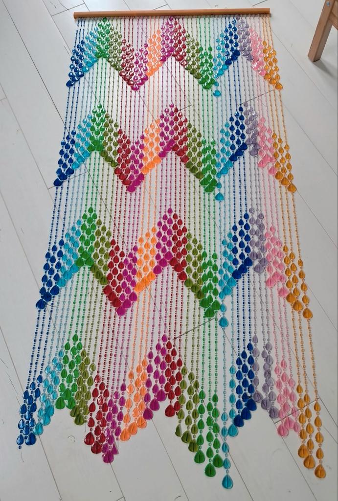 Kleurrijk kralengordijn regenboog, Huis en Inrichting, Overige Huis en Inrichting, Gebruikt, Ophalen of Verzenden