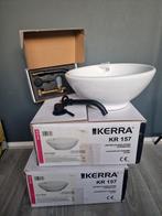 2x Opbouw Wasbak + 2 Kranen - Nieuw in Doos!, Huis en Inrichting, Ophalen, Nieuw