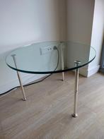 Vintage glass and metal coffee table, Huis en Inrichting, Tafels | Salontafels, Ophalen, Gebruikt, 50 tot 100 cm, Minder dan 50 cm