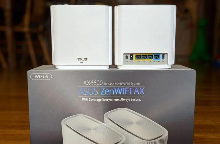 ASUS ZenWiFi AX (XT8) | Mesh WiFi 6 Router - 2-Pack, Computers en Software, Routers en Modems, Zo goed als nieuw, Router met modem