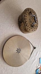 oud koperen kistje en wanddecoratie rond, Antiek en Kunst, Ophalen of Verzenden, Koper