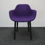 Crassevig Pola Round Vergaderstoelen | Paars | Design Stoel, Huis en Inrichting, Stoelen, Hout, Gebruikt, Overige kleuren, Ophalen of Verzenden