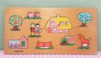 Vintage Simplex houten puzzle - Boerderij retro jaren 70, Ophalen of Verzenden, Gebruikt, Overige typen