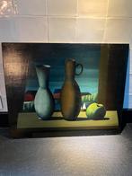 Rinus Rutjes (1911-1968), stilleven met kannen en appel, Antiek en Kunst, Ophalen of Verzenden