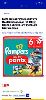 Pampers pants Paw patrol maat 6 2 pakken, Nieuw, Ophalen of Verzenden