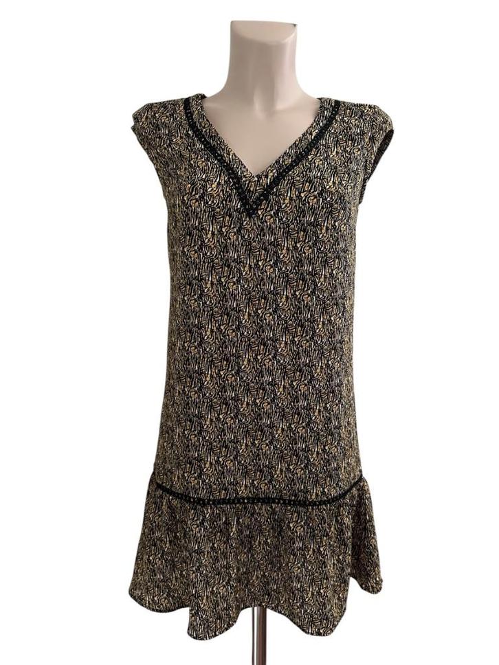 IKKS jurk XS, Kleding | Dames, Jurken, Zo goed als nieuw, Maat 34 (XS) of kleiner, Bruin, Boven de knie, Ophalen of Verzenden