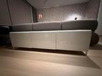 Witte IKEA TV meubel met glasplaat, Gebruikt, 150 tot 200 cm, Ophalen of Verzenden, Glas
