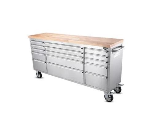 Stahlworks Werkbank Deluxe RVS 72 inch 15 drawers, Doe-het-zelf en Verbouw, Werkbanken, Nieuw, Ophalen