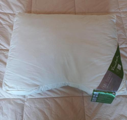 Van Dijck hoofdkussen medium, Huis en Inrichting, Slaapkamer | Beddengoed, Nieuw, Kussen, Eenpersoons, Wit, Ophalen of Verzenden