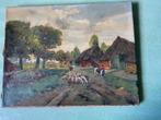 Olieverf schilderij op doek, Antiek en Kunst, Ophalen of Verzenden