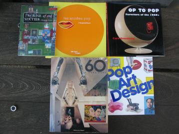 5 BOEKEN KUNST & DESIGN 1960-1970 SIXTIES beschikbaar voor biedingen