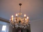 Volle antieke kroonluchter, 8 armen, Huis en Inrichting, Lampen | Kroonluchters, Ophalen, Zo goed als nieuw, Glas