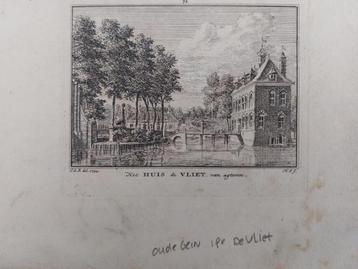 72 / Oude Gein (ipv Huis de Vliet ) bij Lopik Kopergravure beschikbaar voor biedingen
