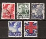 NVPH 203 - 207 geb Rode Kruis 1927 ; OUD NEDERLAND p/stuk, Verzenden, T/m 1940, Gestempeld