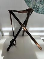 Jachtkrukje Leer/Hout - Opvouwbaar, Ophalen of Verzenden, Gebruikt