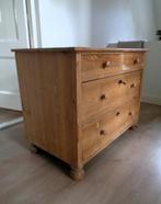 Vintage massief grenen commode / ladekast, Kinderen en Baby's, Kinderkamer | Commodes en Kasten, Ophalen, Gebruikt, 50 tot 70 cm