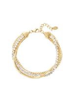 3 in 1 armband goudkleurig,  stainless steel, Ophalen of Verzenden, Nieuw, Goud, Staal