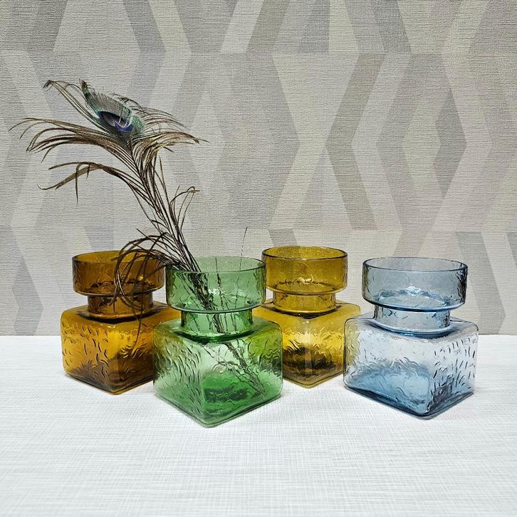 Vintage Scandinavisch / Frans design Glaswerk Vazen, Huis en Inrichting, Woonaccessoires | Vazen, Zo goed als nieuw, Overige kleuren