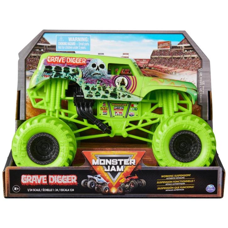 Monster Jam: 1:24 Grave Digger Serie 21, Kinderen en Baby's, Speelgoed | Speelgoedvoertuigen, Nieuw, Ophalen of Verzenden