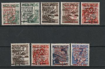 adv 04 - Indonesië - INFAMY 1948 - serie nr 1 t/m 9 postfris beschikbaar voor biedingen