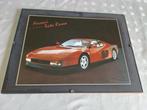 Jaren 80 auto lijst ferrari tesarossa Miami vice look, Verzamelen, Ophalen of Verzenden, Gebruikt, Auto's