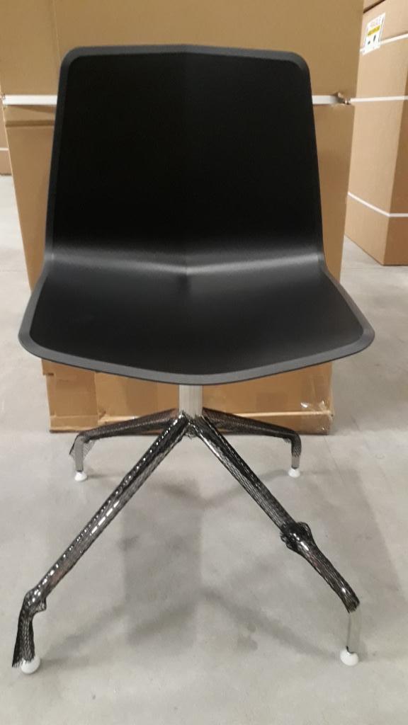 Design stoelen, draaibaar, Huis en Inrichting, Stoelen, Nieuw, Vijf, Zes of meer stoelen, Kunststof, Metaal, Zwart, Ophalen