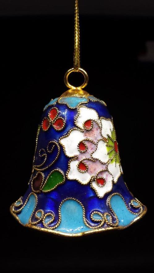 Klein Cloisonné KLOKJE <> Chinees Emaille Handwerk 4½ x 4 cm, Antiek en Kunst, Kunst | Niet-Westerse kunst, Ophalen of Verzenden